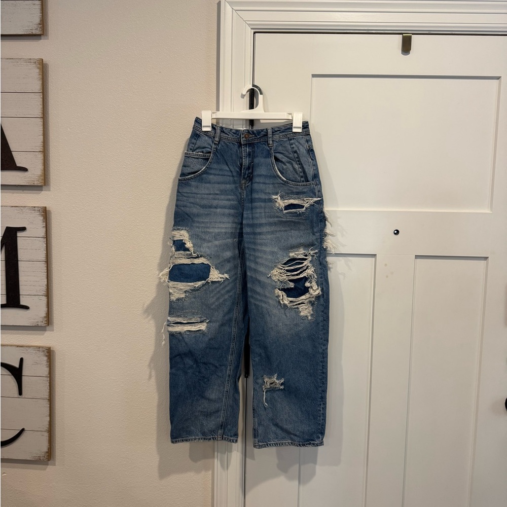 We The Free Ripped Blue Jeans